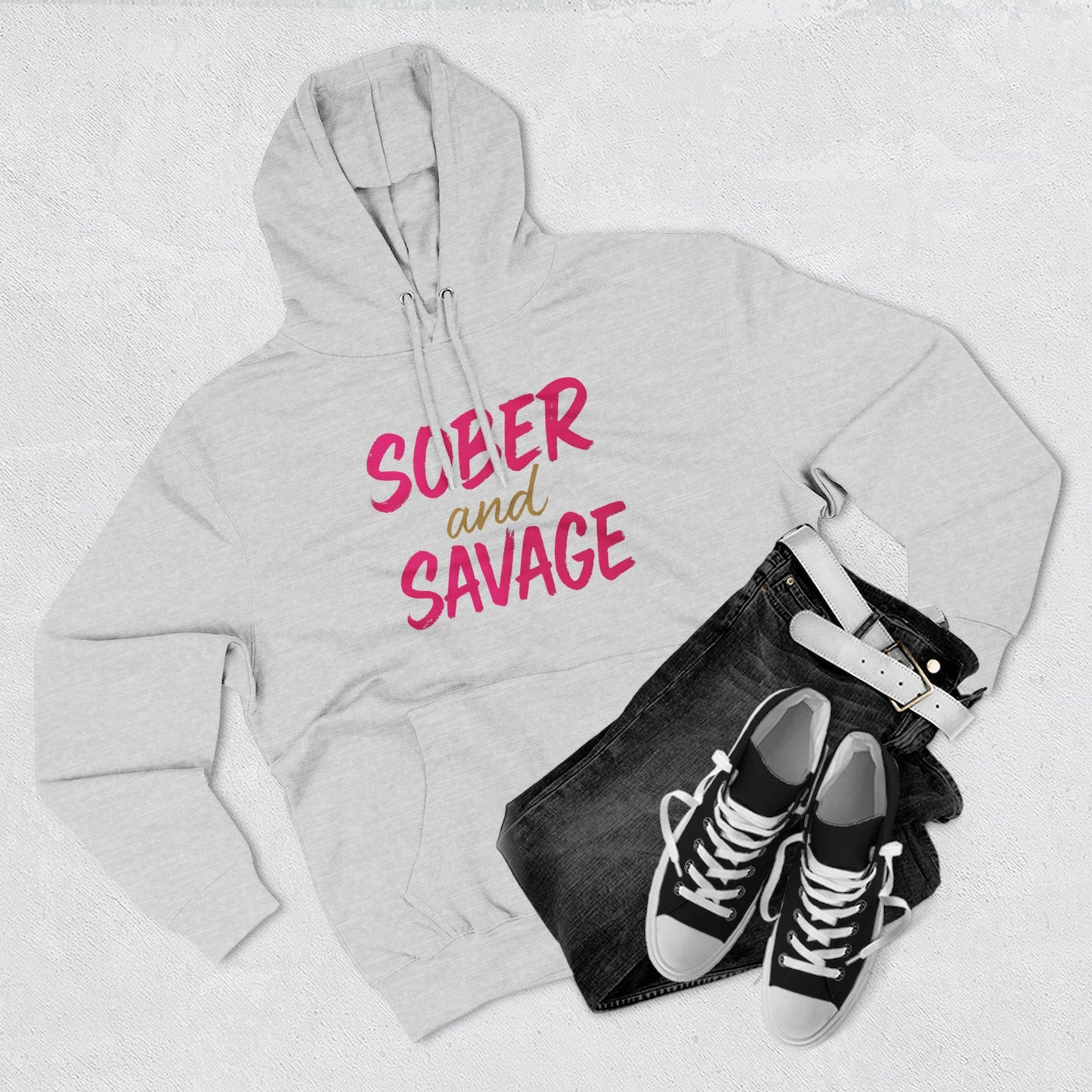 Fleece Hoodie - Sober and Savage Design
