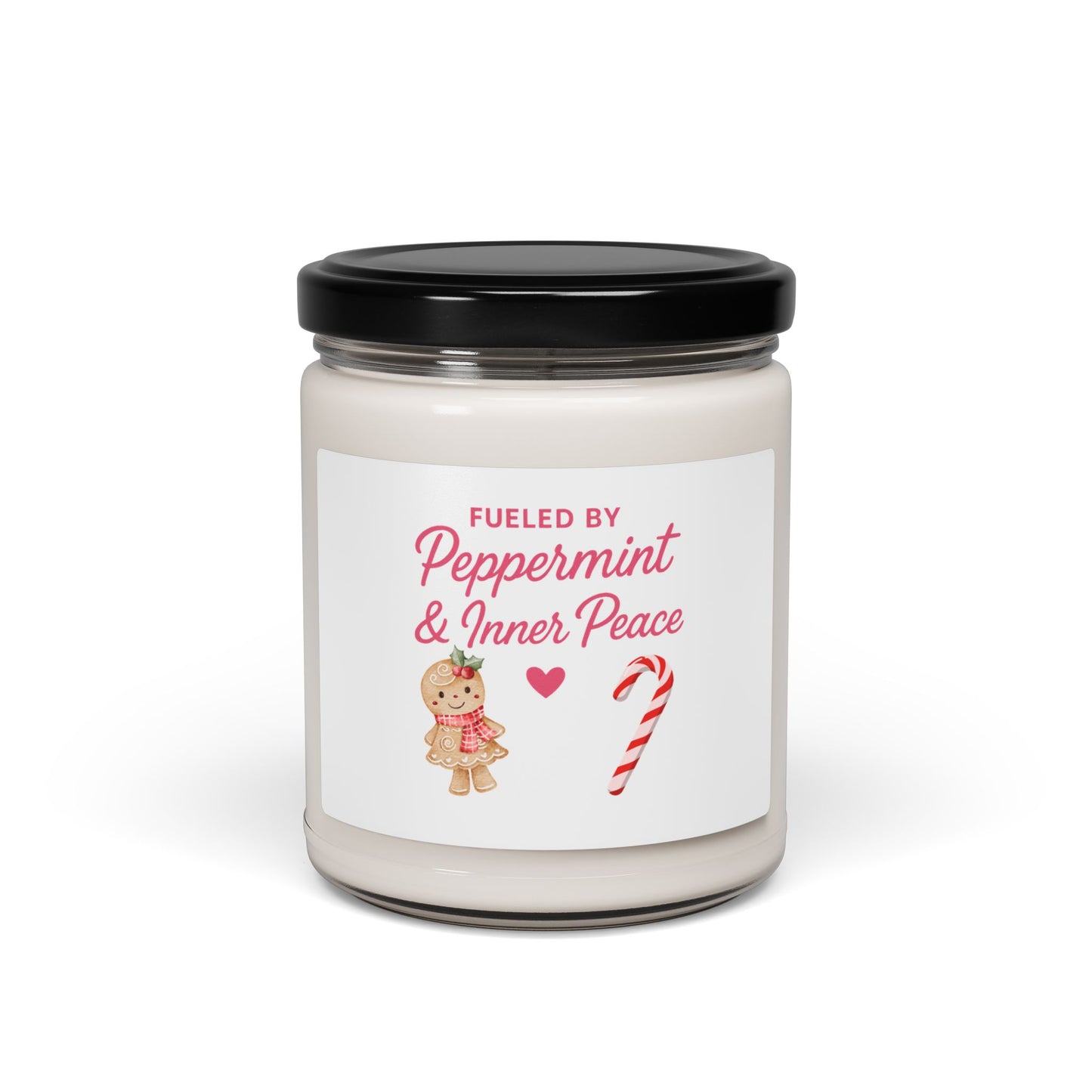 Fueled by peppermint and inner peace Scented Soy Candle, 9oz