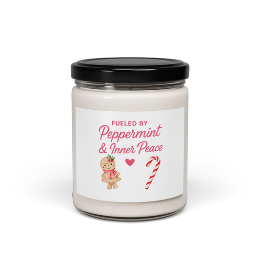 Fueled by peppermint and inner peace Scented Soy Candle, 9oz