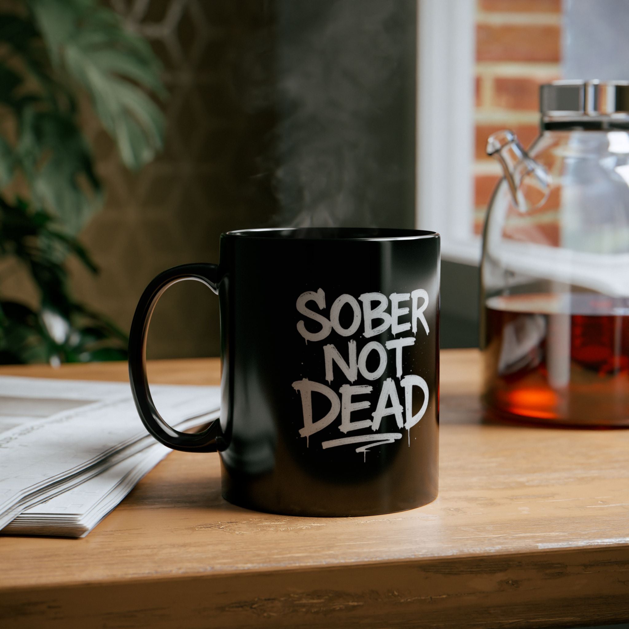Sober Not Dead - Black Mug (11oz, 15oz)