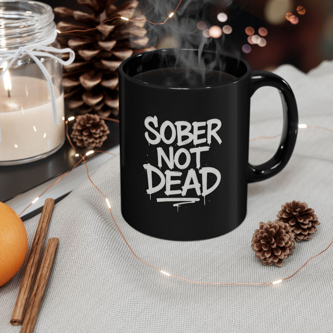 Sober Not Dead - Black Mug (11oz, 15oz)