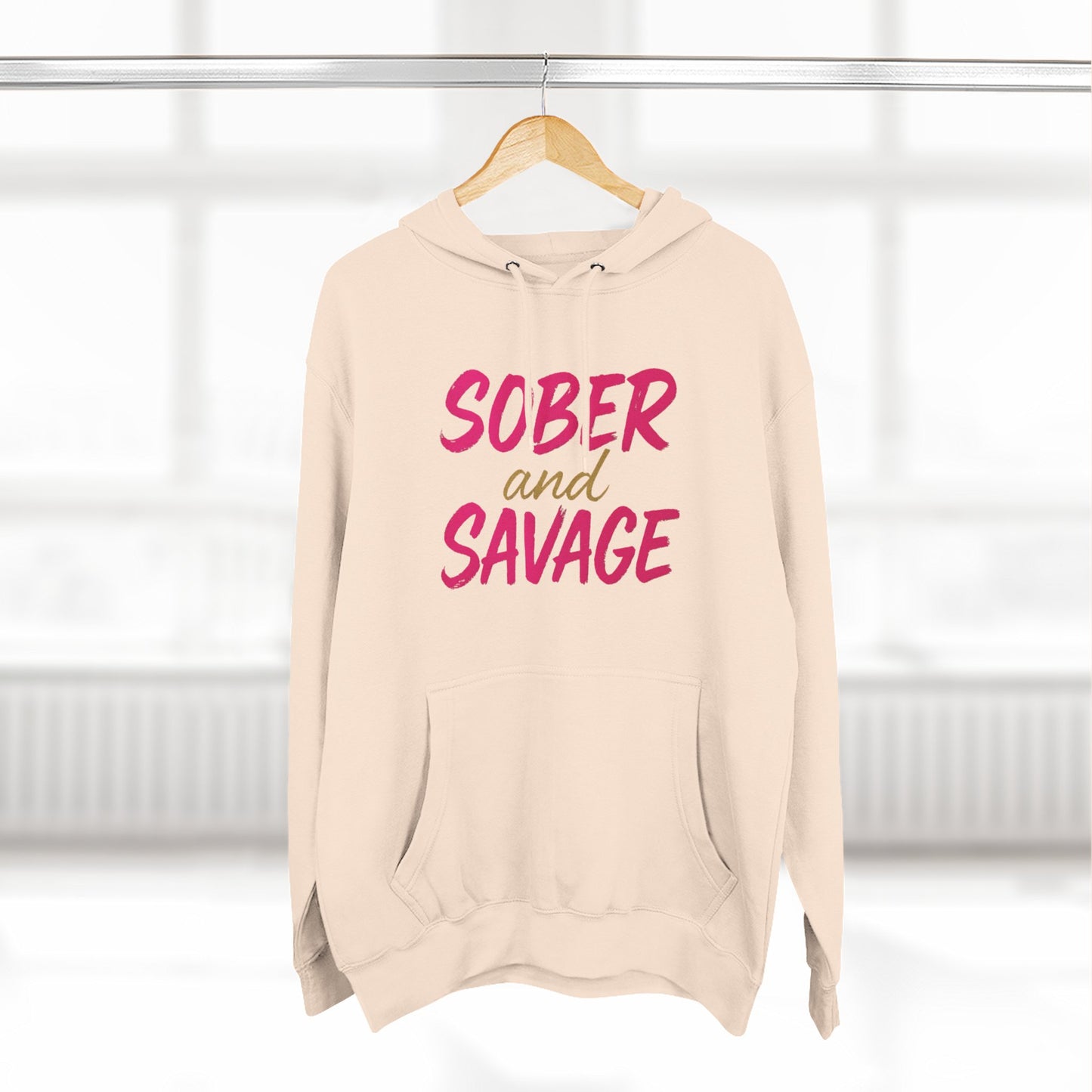 Fleece Hoodie - Sober and Savage Design