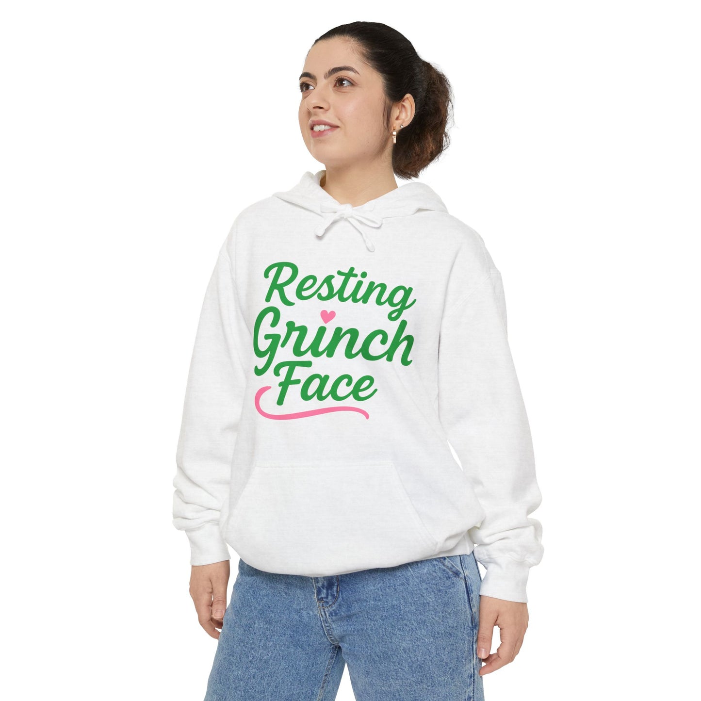 Resting Grinch Face Unisex Garment-Dyed Hoodie