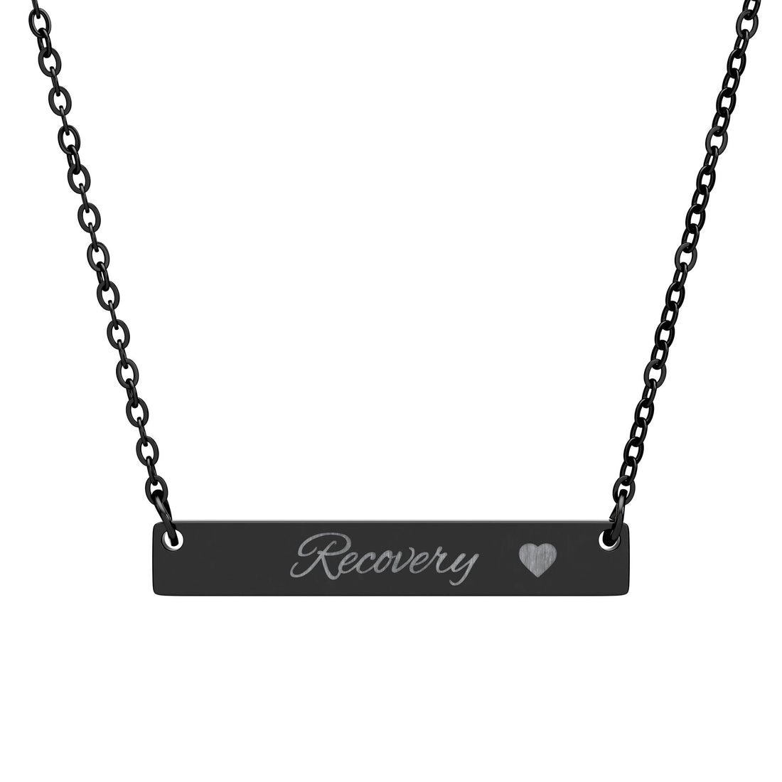 Recovery - Horizontal Bar Necklace (Engraving)