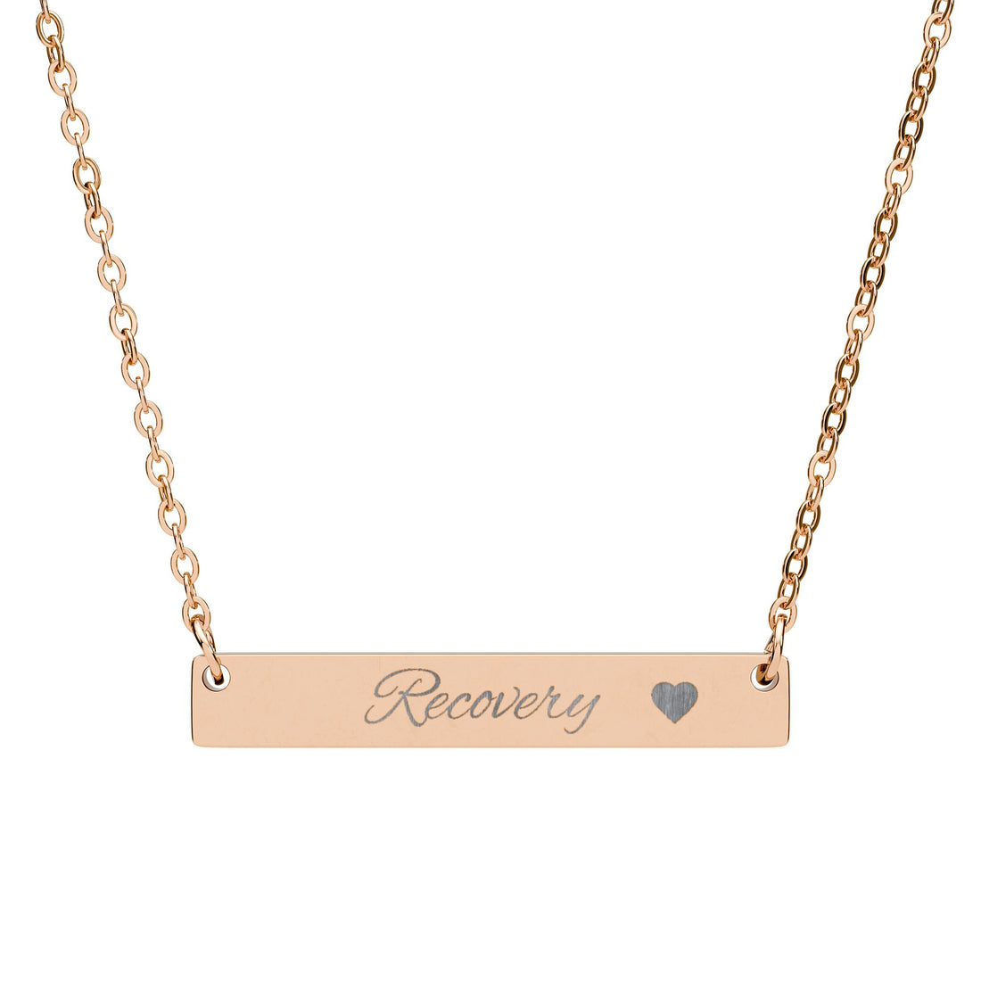 Recovery - Horizontal Bar Necklace (Engraving)