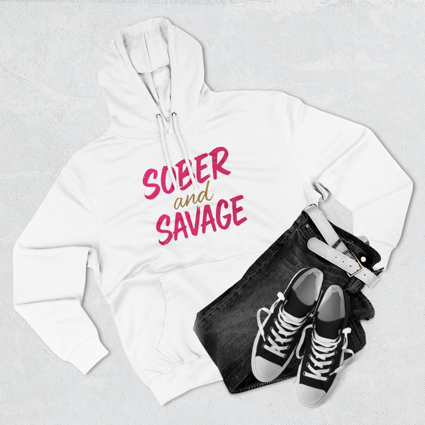 Fleece Hoodie - Sober and Savage Design