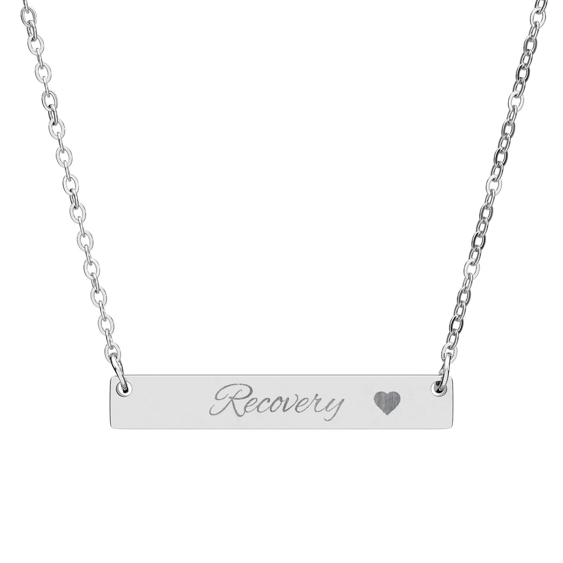 Recovery - Horizontal Bar Necklace (Engraving)