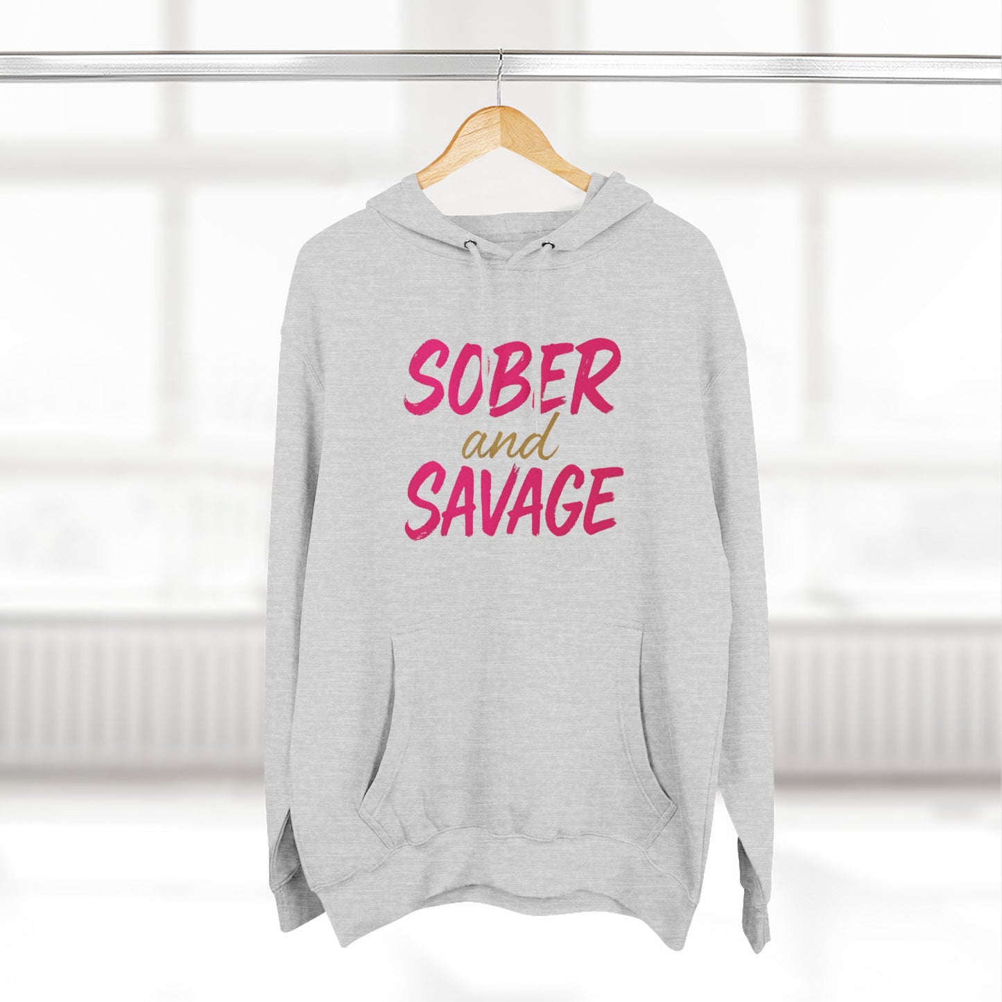 Fleece Hoodie - Sober and Savage Design