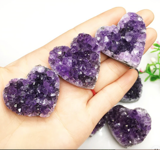 Natural Amethyst Cluster Love Amethyst Cluster Ore Raw Stone Specimen Home Crafts Crystal Ornaments 6-7 CM