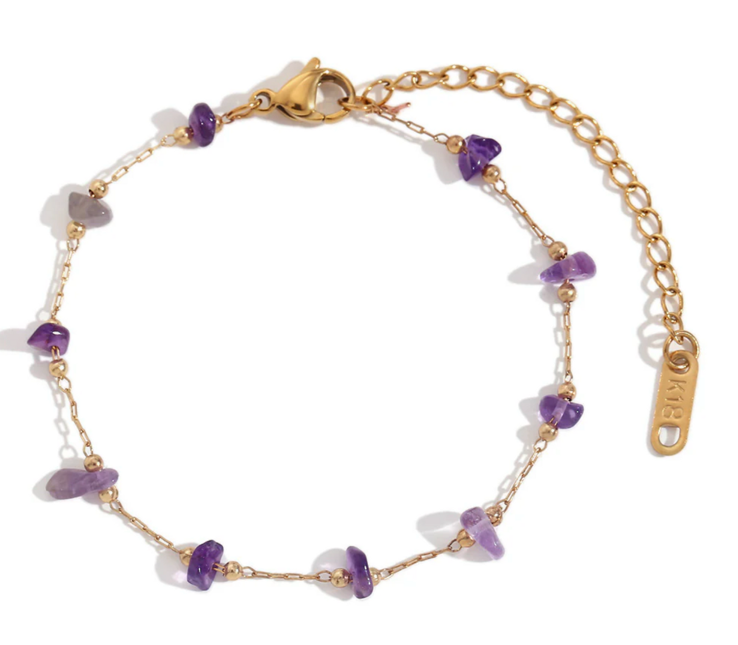 Fashion Ellipse Stripe Geometric Stainless Steel 18K Gold Plated Braclette