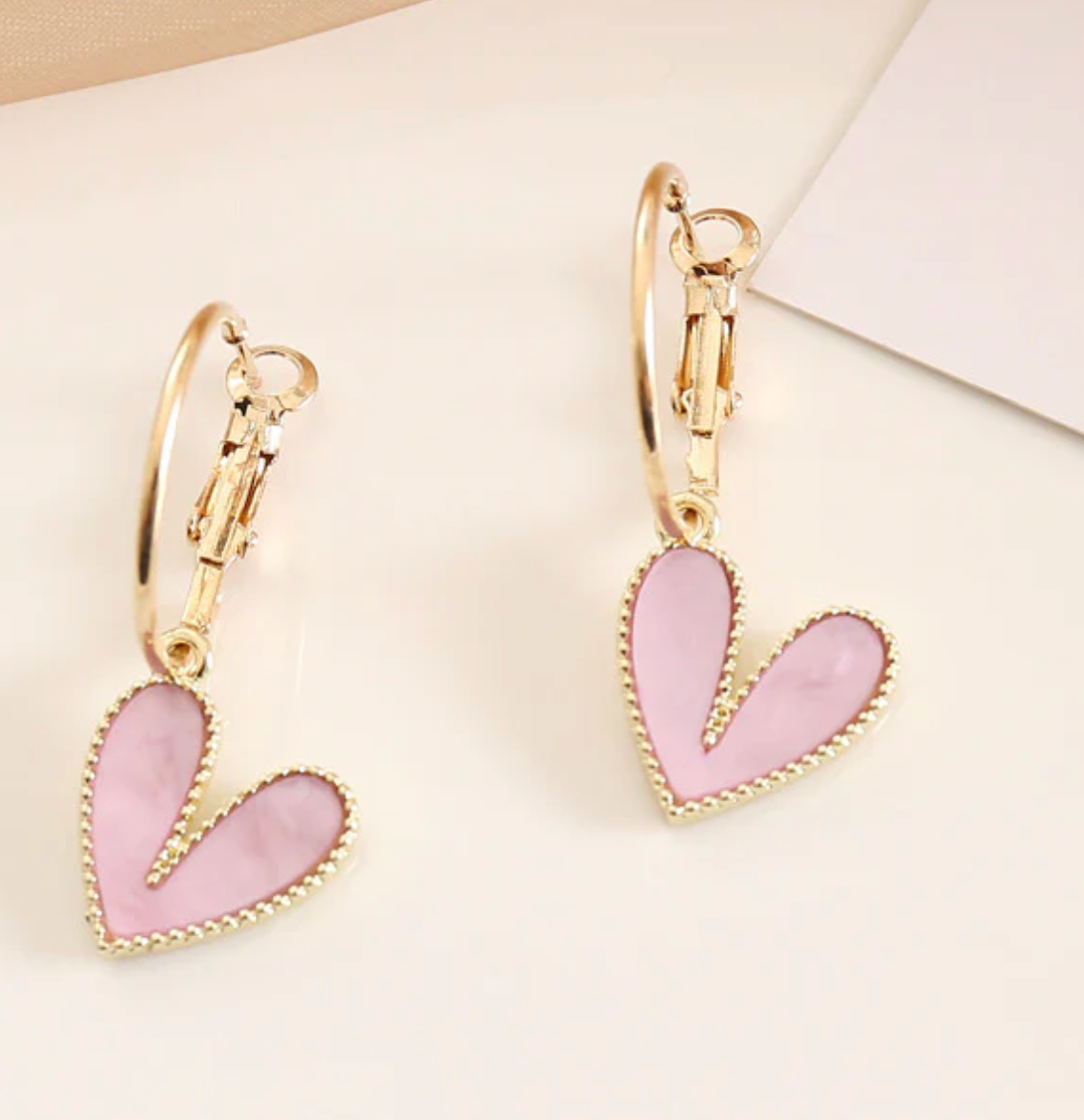 Women Heart Alloy Electroplating Stud Earrings