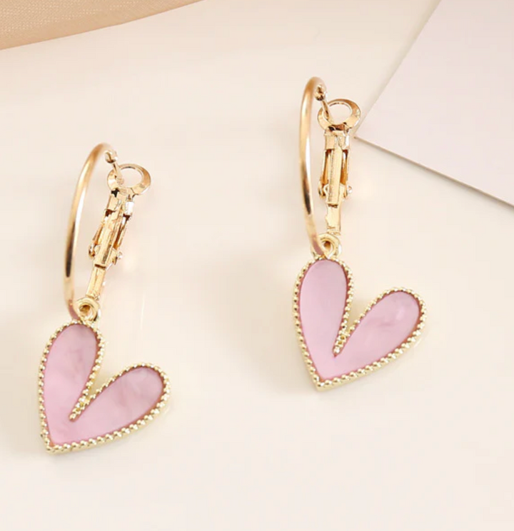 Women Heart Alloy Electroplating Stud Earrings