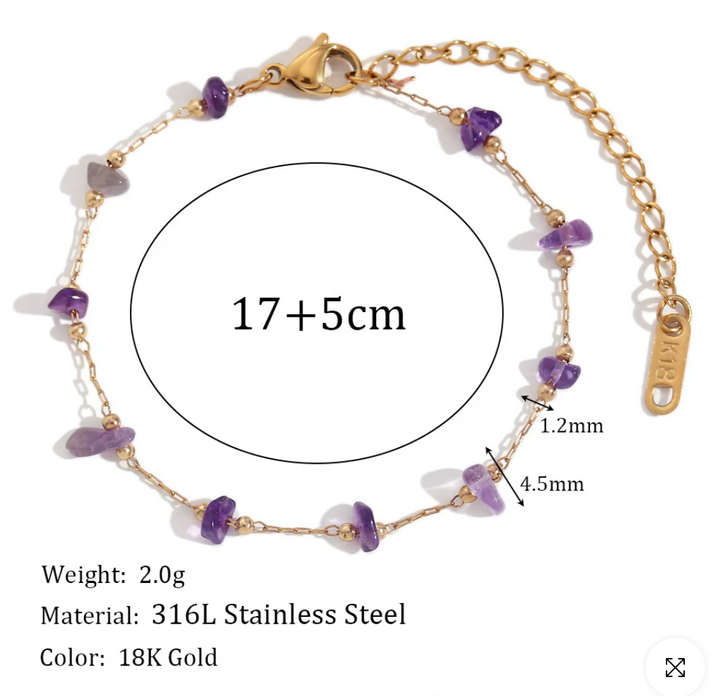 Fashion Ellipse Stripe Geometric Stainless Steel 18K Gold Plated Braclette