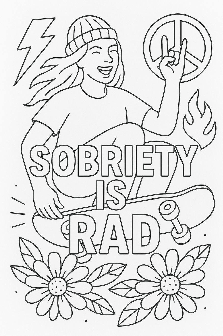 Sobriety Coloring Book - Includes Coloring Pencils